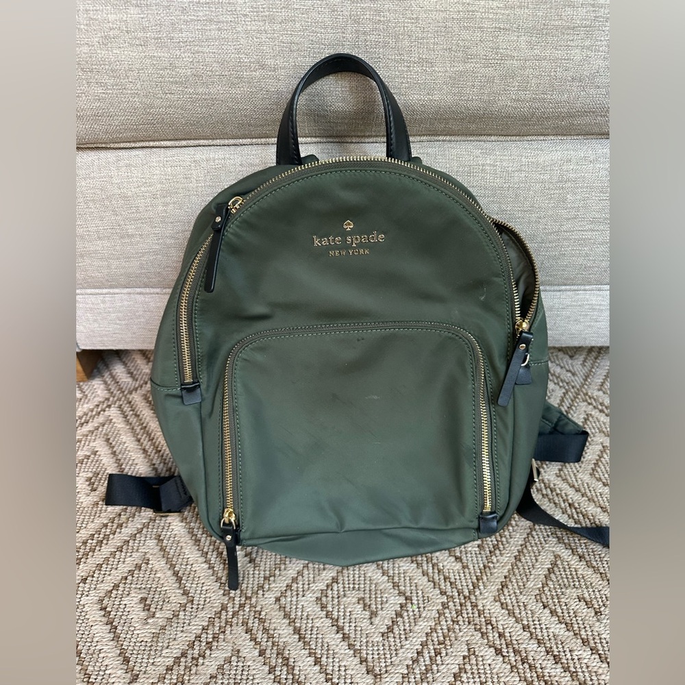 Kate Spade Green Nylon Bookbag